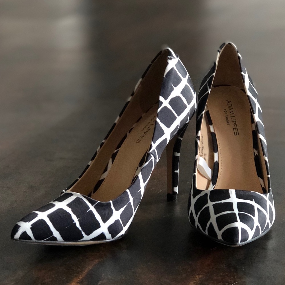 NWOT Adam Lippes for Target Heels black and white - Picture 1 of 4